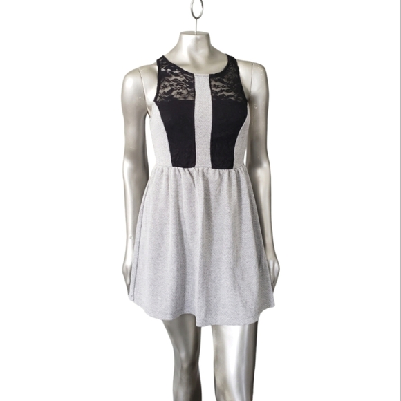 🪻BOGO🪻 Paper Crane Lace &‎ Houndstooth Skater Dress Size Medium - Picture 5 of 8